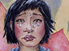 Illustration of a sad woman by Suzanne Nikolaisen