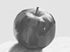 Digital painting of an apple by Suzanne Nikolaisen.