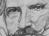 Drawing of Alphonse Mucha by Suzanne Nikolaisen